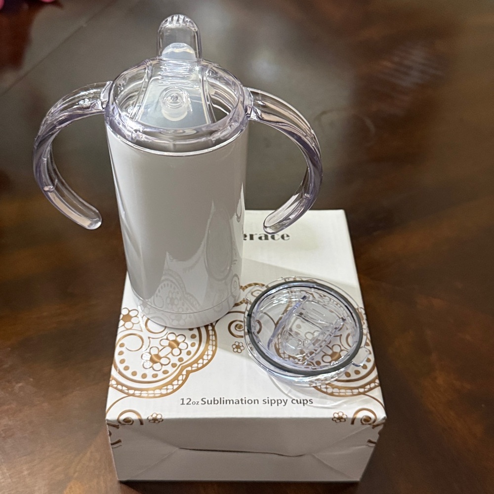 Zonegrace sublimation White Sippy Cup